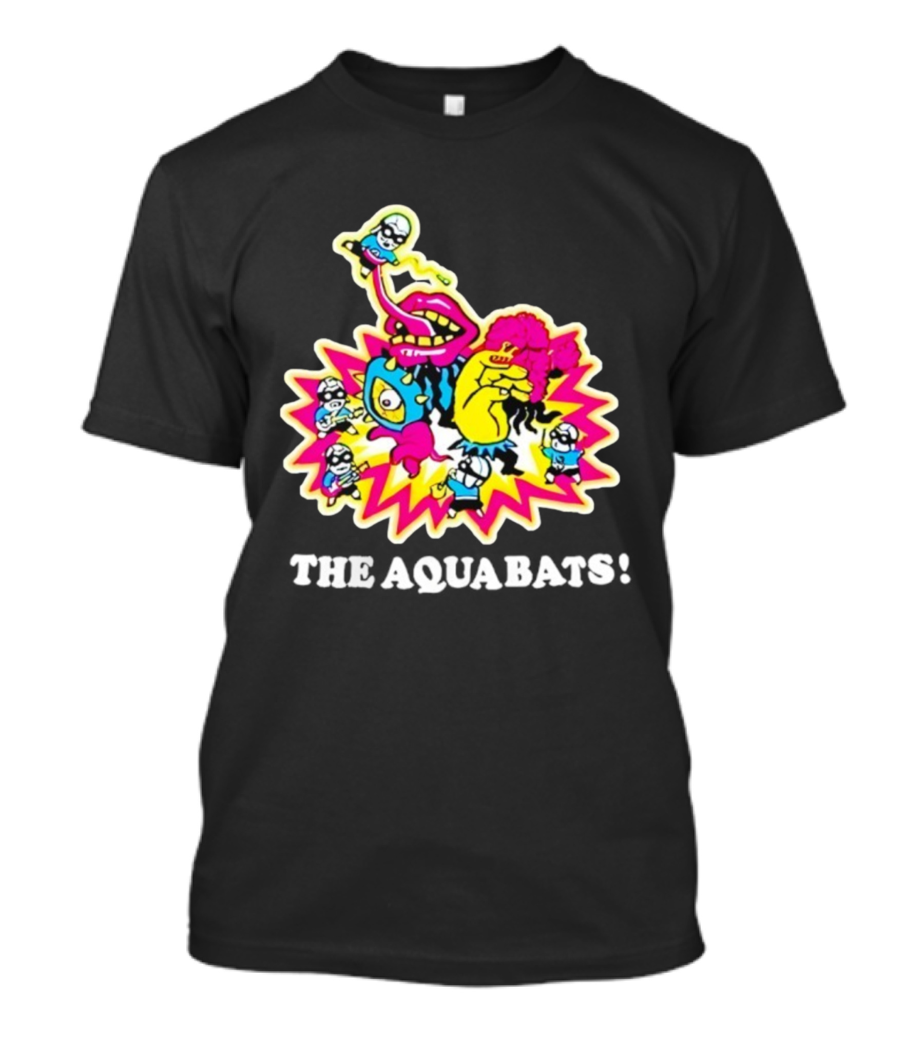 The Aquabats Cartoon Explosion Versus Battle Scene T-Shirt