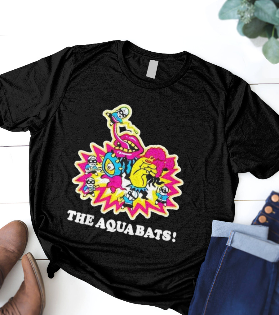 The Aquabats Cartoon Explosion Versus Battle Scene T-Shirt