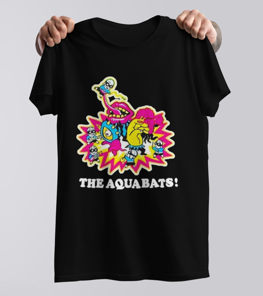 The Aquabats Cartoon Explosion Versus Battle Scene T-Shirt