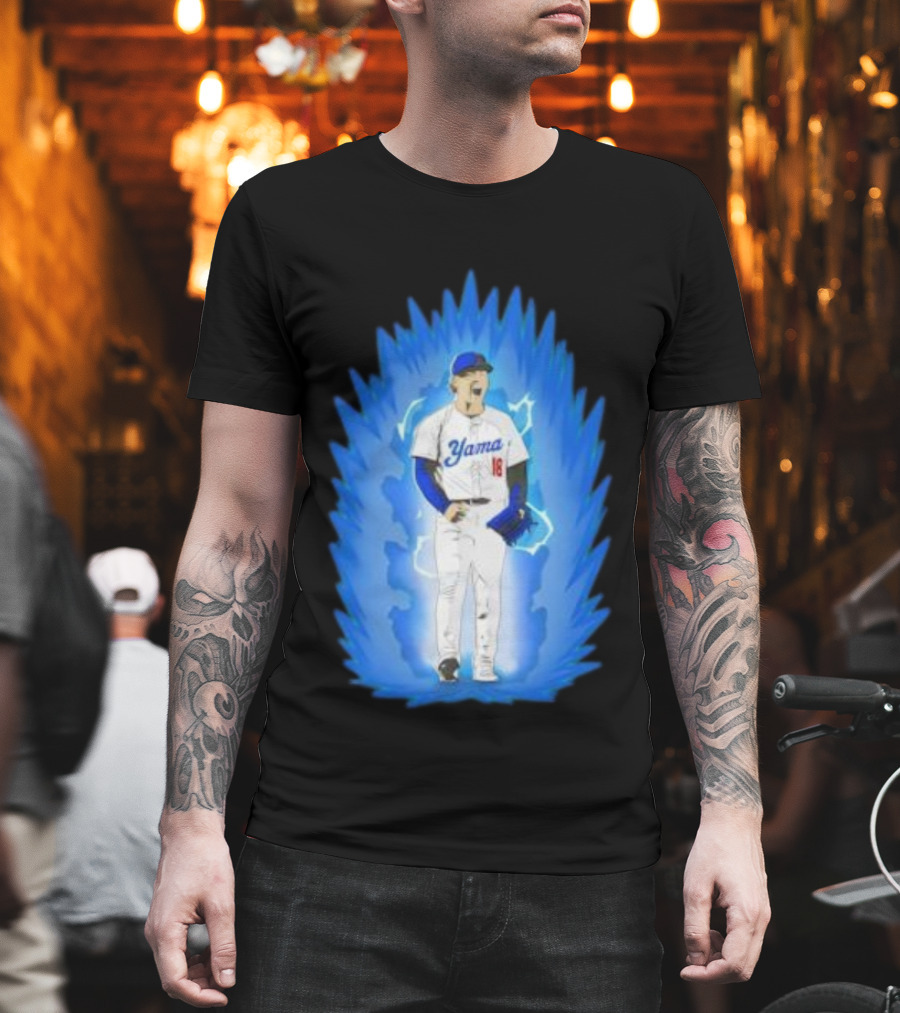 Yoshinobu Yamamoto Super Saiyan Yama 18 Los Angeles Dodgers T-Shirt