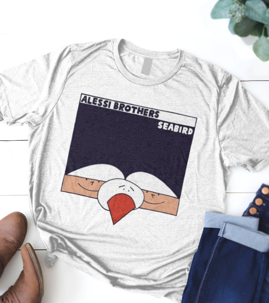 Alessi Brothers Seabird Cartoon Style Duo With Seagull T-Shirt