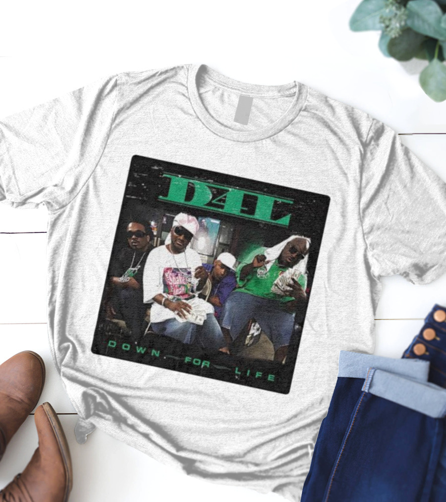 D4L Down For Life Album Cover Crew With Money And Bling T-Shirt