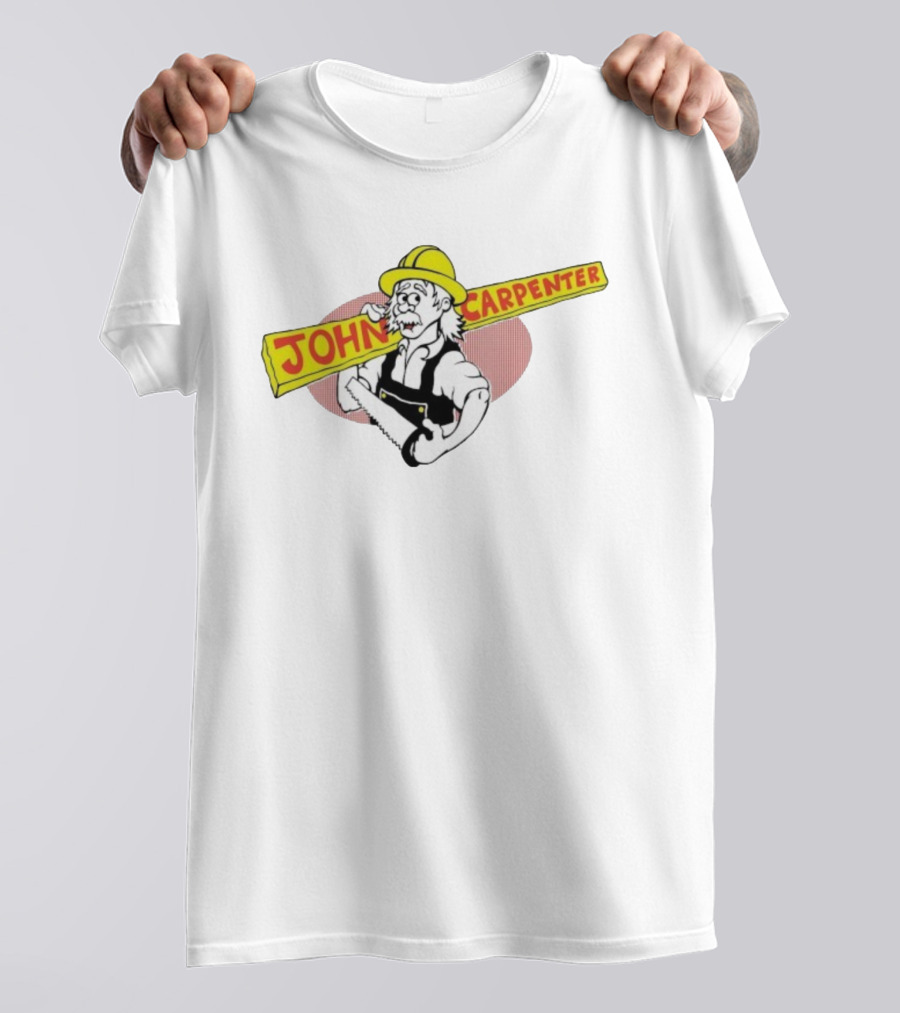 John Carpenter Worker Yellow Hard Hat Saw T-Shirt