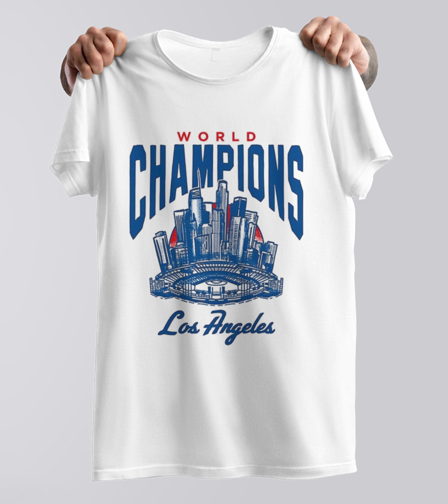 World Champions Los Angeles Dodgers Skyline 2025 T-Shirt
