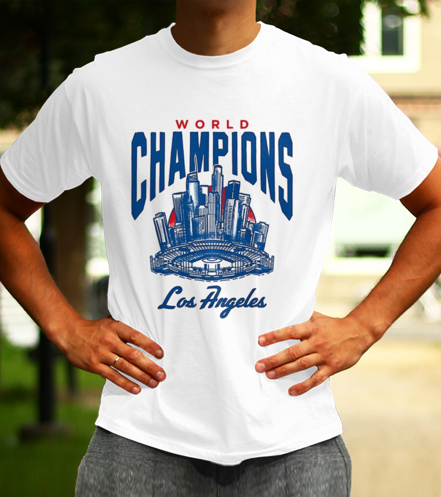 World Champions Los Angeles Dodgers Skyline 2025 T-Shirt