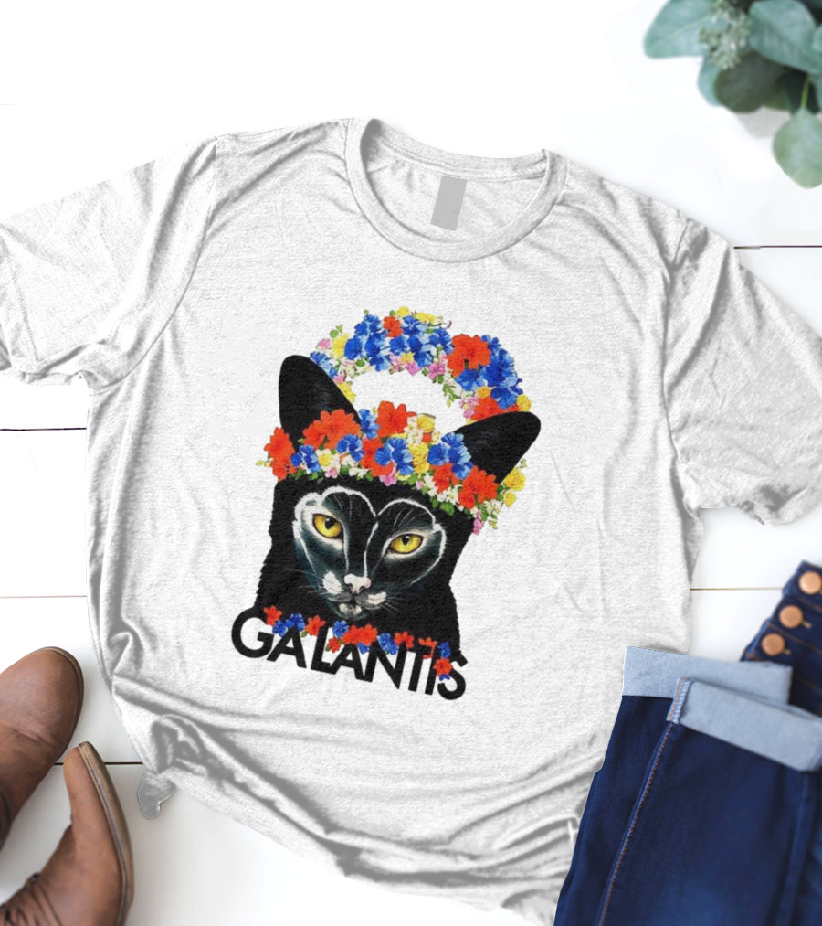 Midsommer Galantis Cat Floral Festival Headpiece T-Shirt