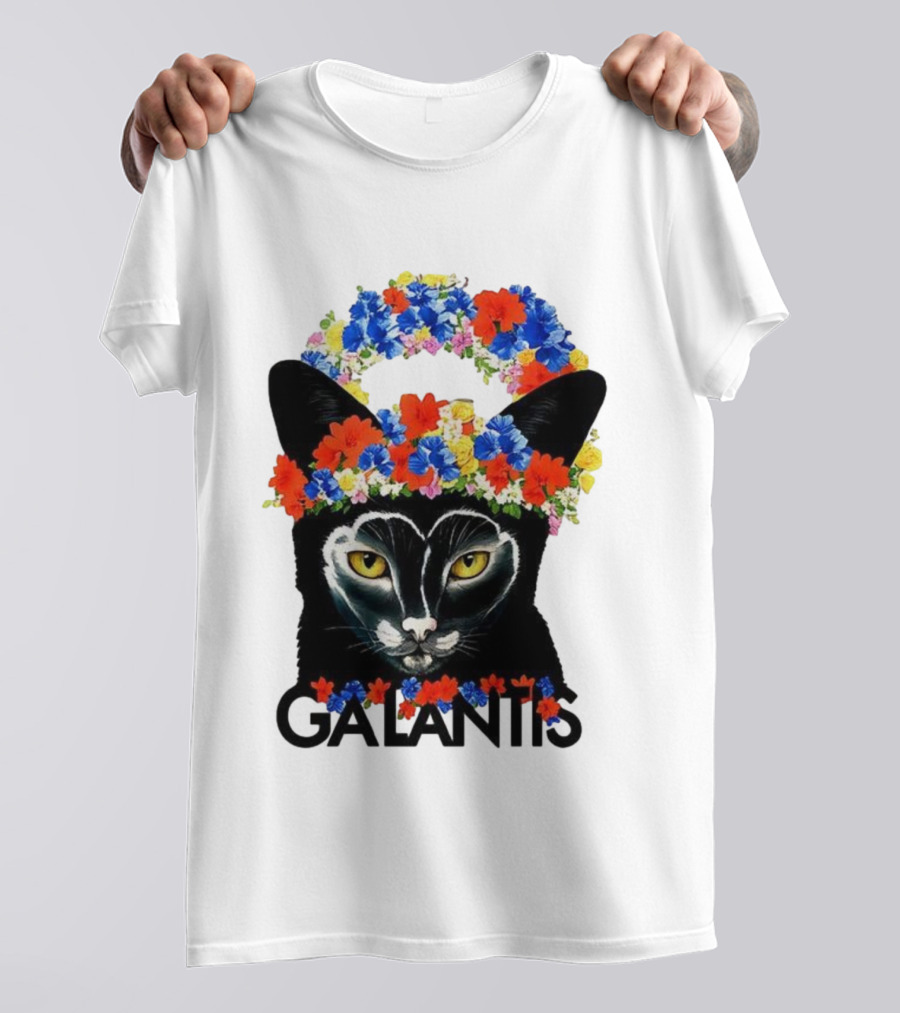 Midsommer Galantis Cat Floral Festival Headpiece T-Shirt