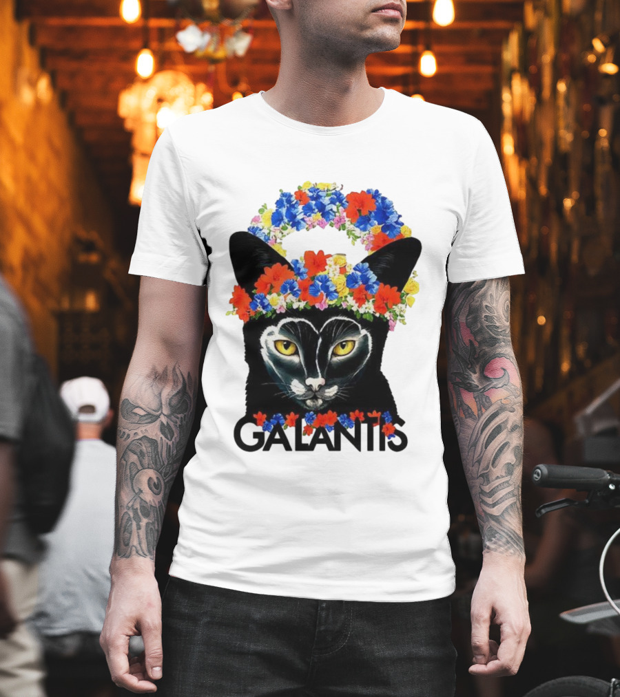 Midsommer Galantis Cat Floral Festival Headpiece T-Shirt