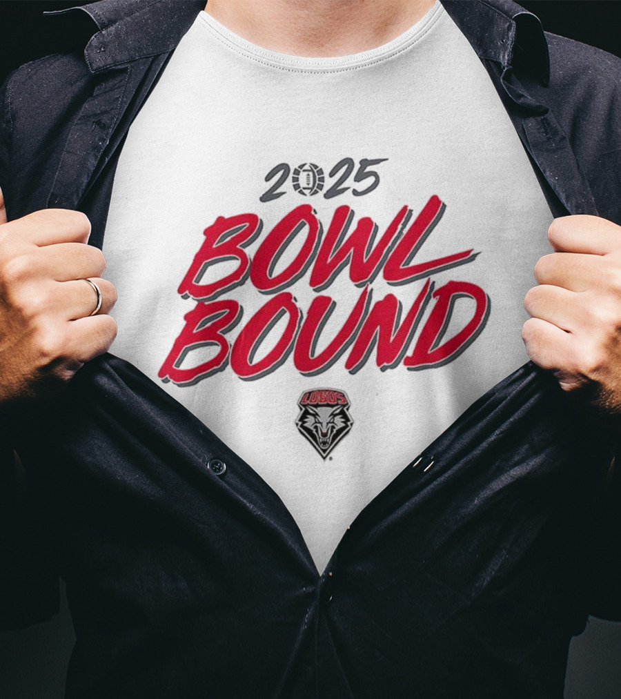 2025 Bowl Bound New Mexico Lobos Football T-Shirt
