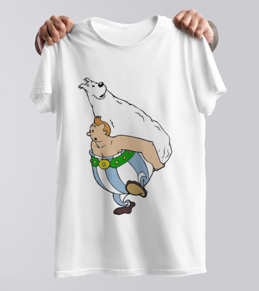 Obelix X Tintin Crossover With Obeltin Imagery T-Shirt