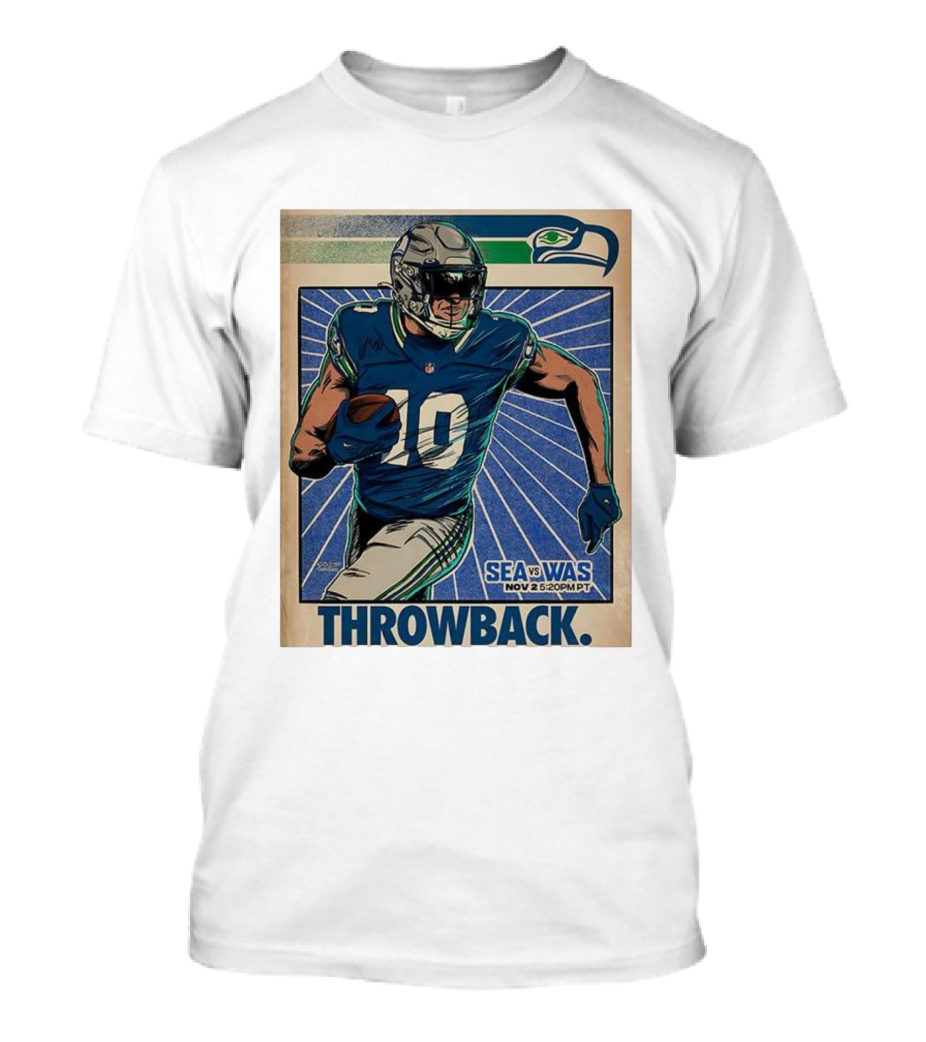 Seattle Seahawks Vs Washington Commanders Nov 2 Throwback NFL 2025 T-Shirt