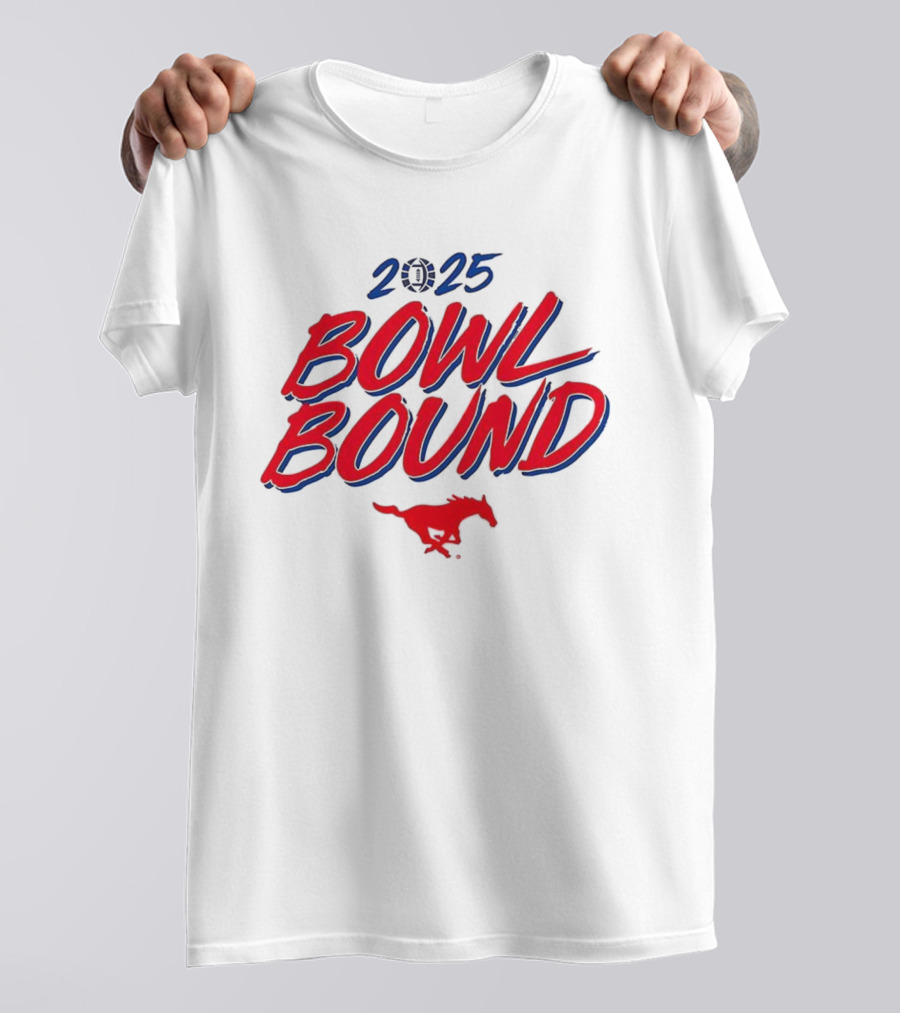 SMU Mustangs 2025 Bowl Bound Football Team Spirit T-Shirt