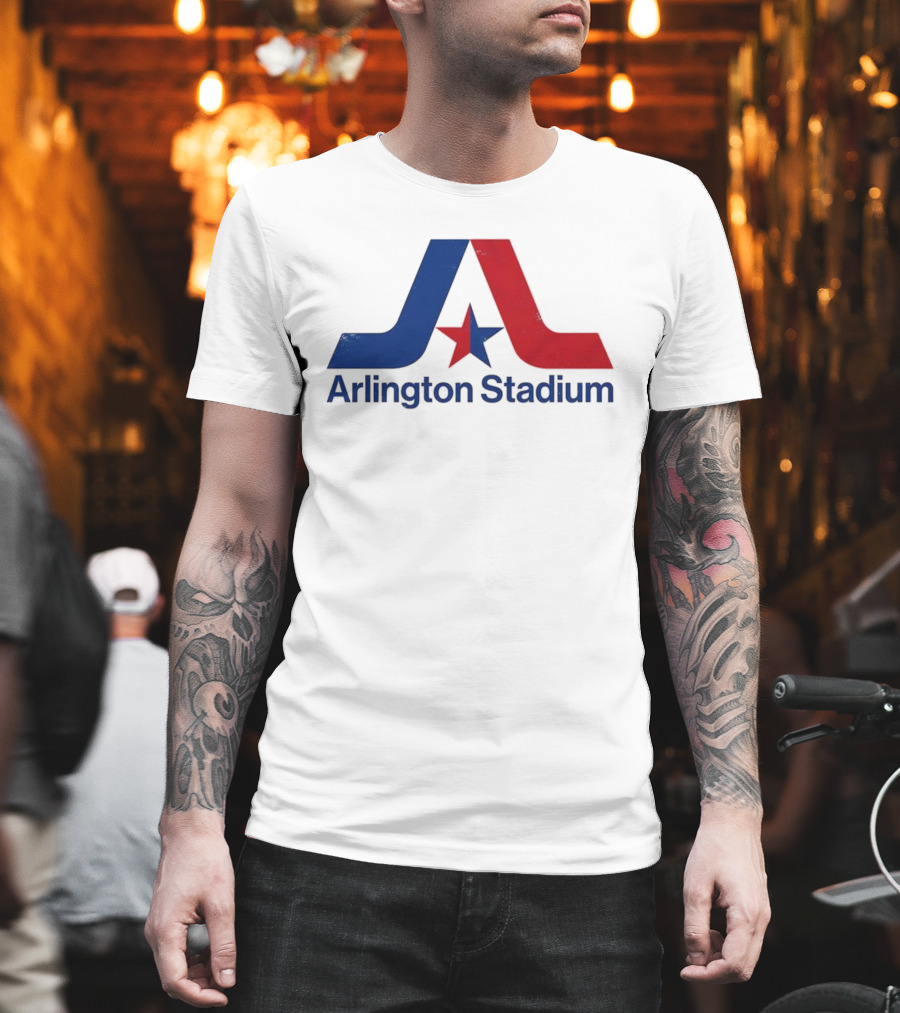 Texas Rangers Arlington Stadium Vintage Star Emblem T-Shirt