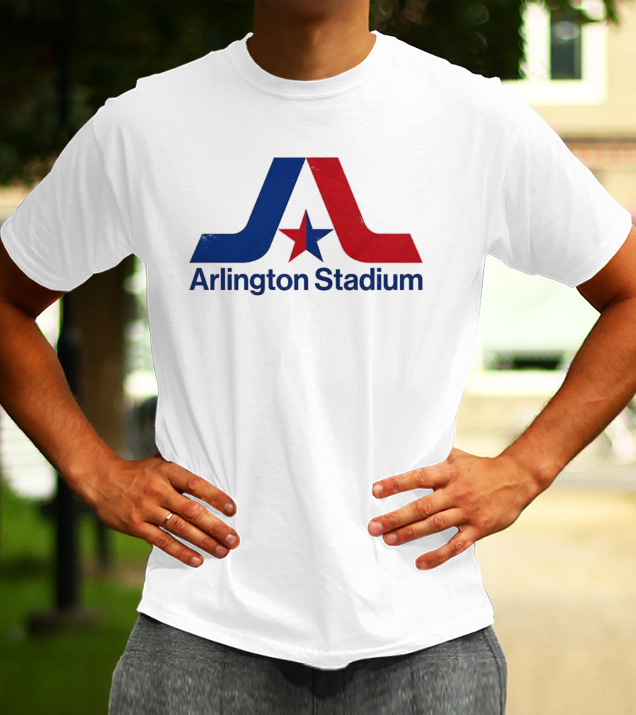 Texas Rangers Arlington Stadium Vintage Star Emblem T-Shirt