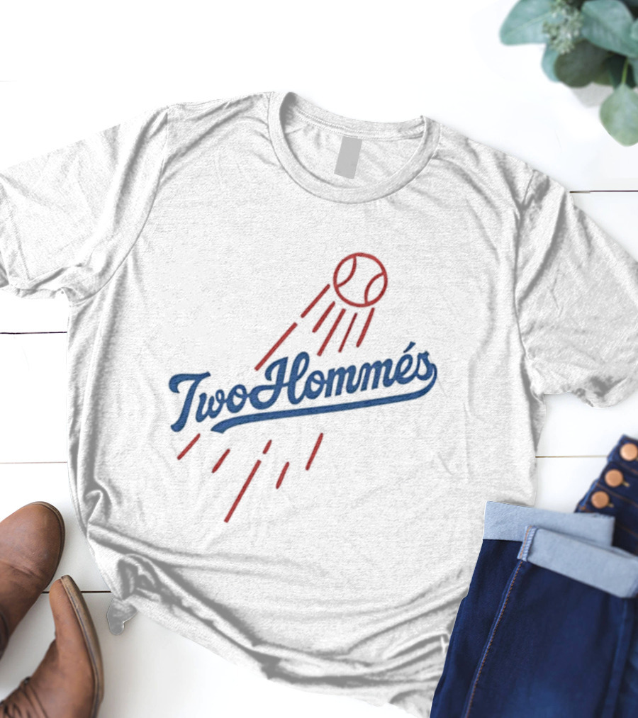 Two Hommés Baseball Collaboration Dodgers Style T-Shirt