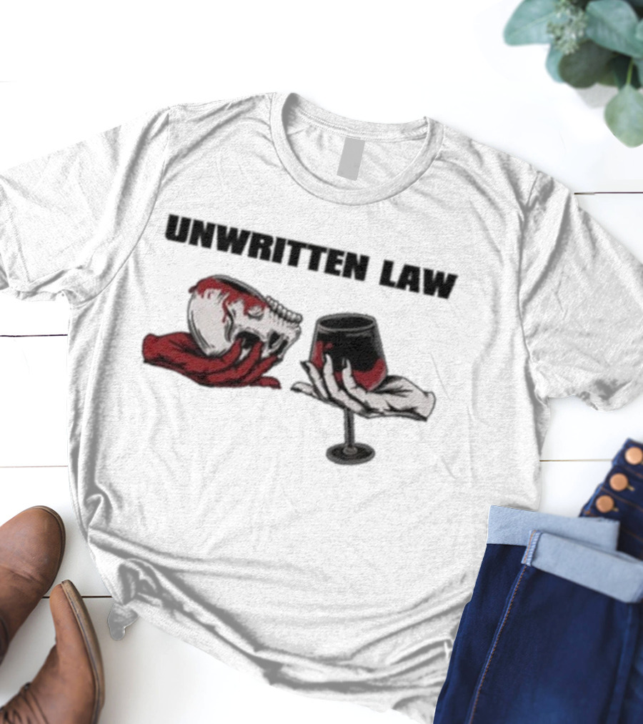 Unwritten Law Beggars Skull And Wine Glass Graphic T-Shirt