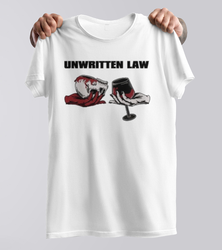 Unwritten Law Beggars Skull And Wine Glass Graphic T-Shirt