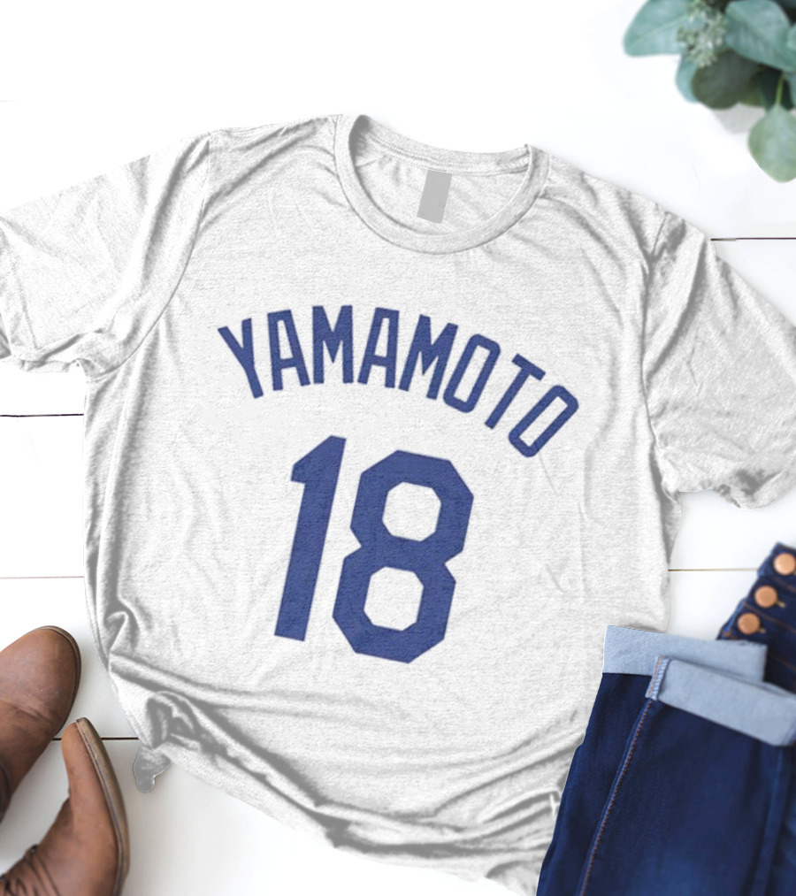 Yoshinobu Yamamoto 18 Los Angeles Dodgers MVP Cartoon T-Shirt