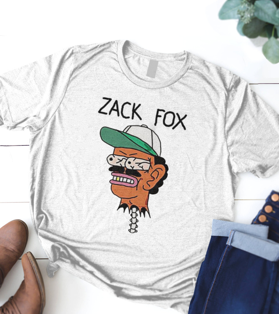Zack Fox Bug-Eyed Head With Cap And Spinal Detail T-Shirt
