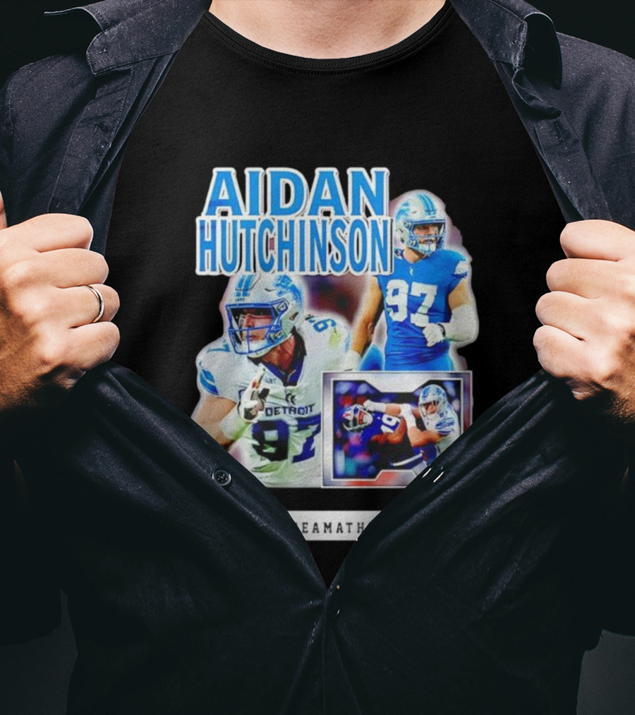 Aidan Hutchinson 97 Detroit Lions NFL Dreamathon T-Shirt