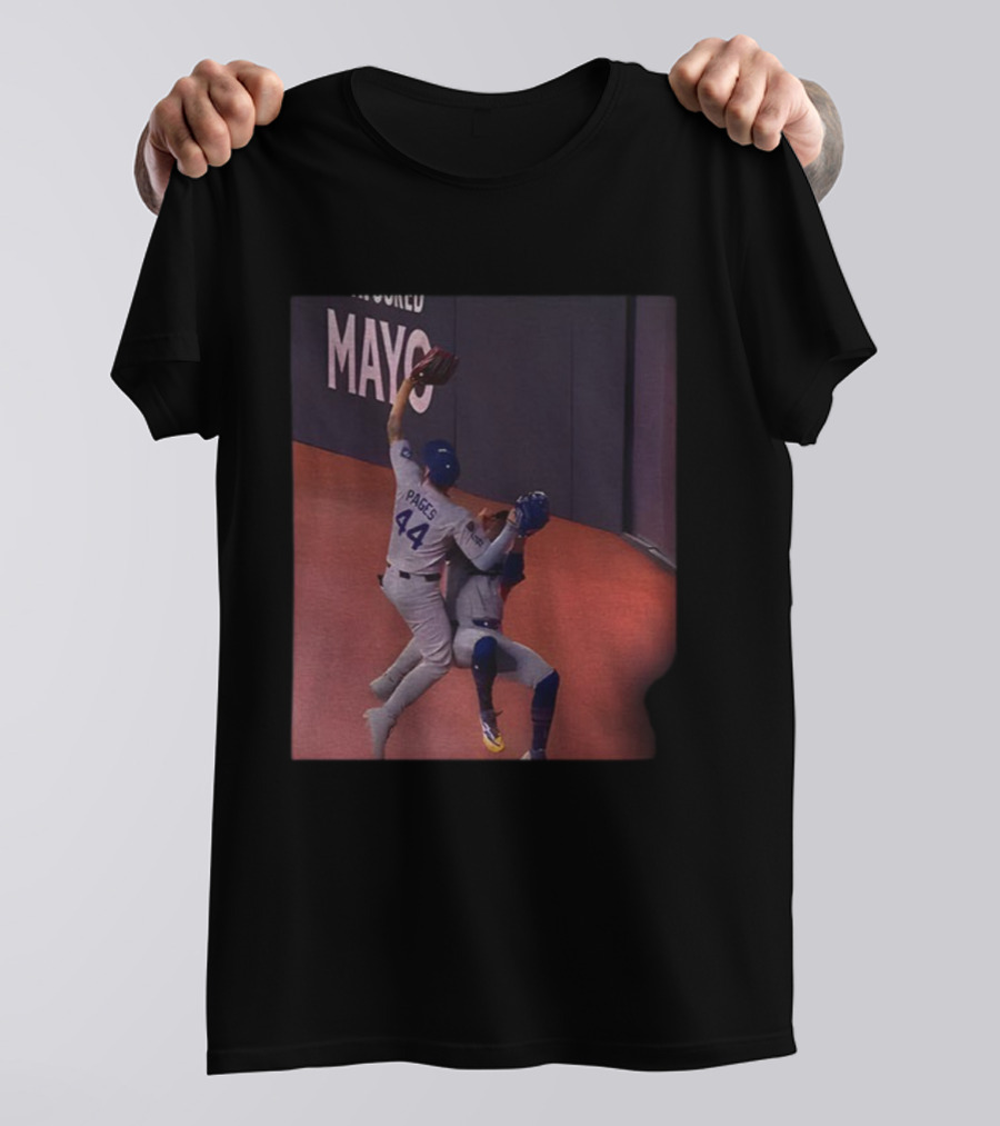 Andy Pages 2025 Game-Saving Catch Baseball Action Moment T-Shirt