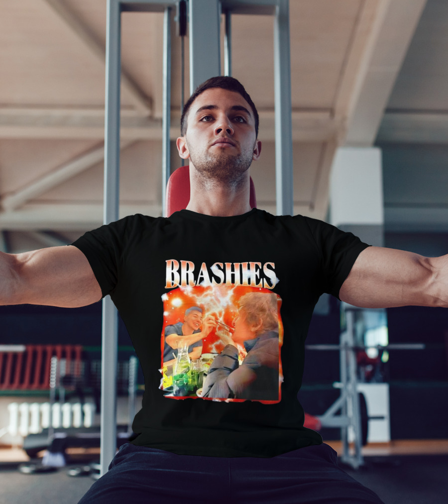 Brashies Two Man Eating With Chopsticks T-Shirt