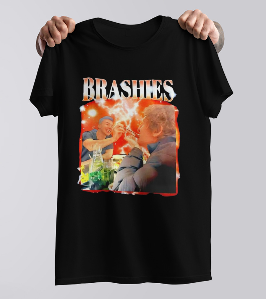 Brashies Two Man Eating With Chopsticks T-Shirt