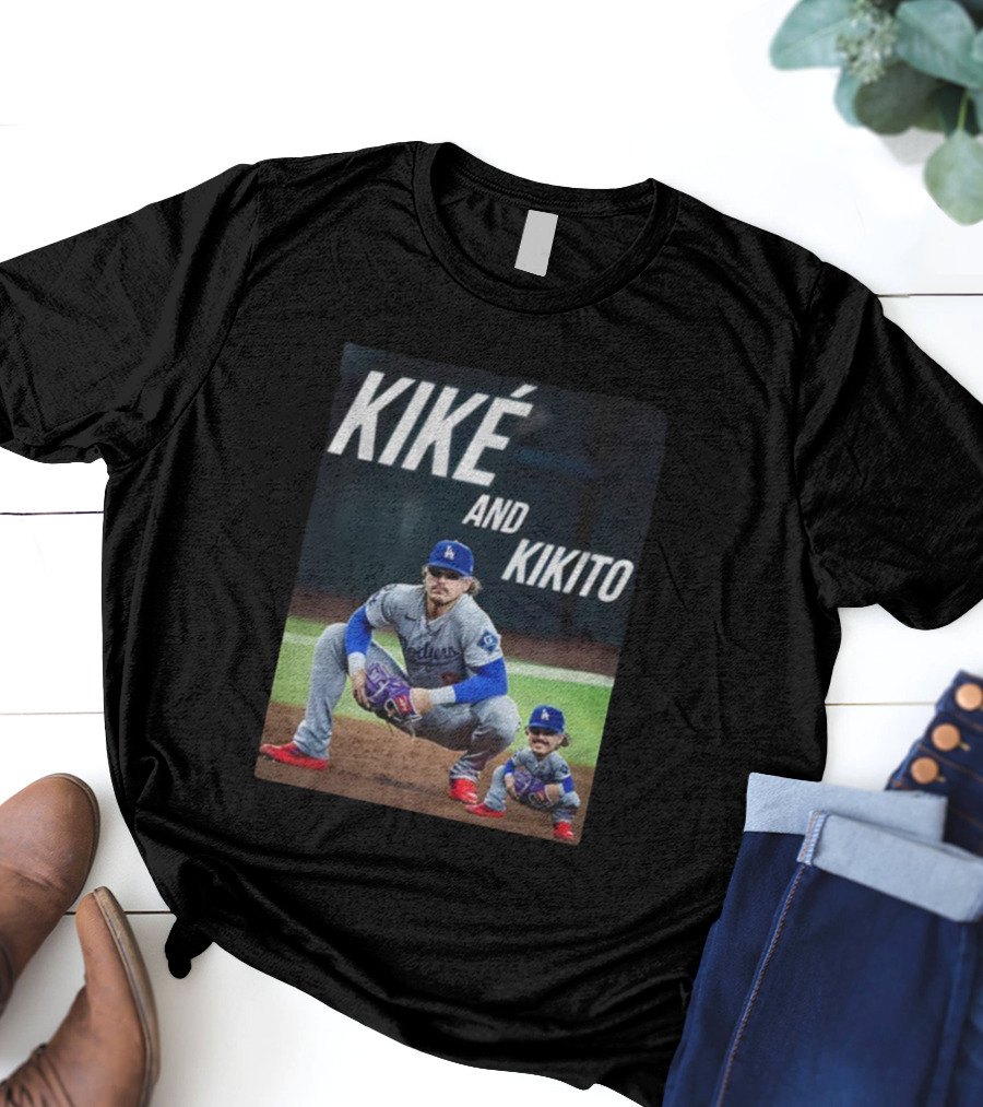 Dodgers Kiké And Kikito Photo T-Shirt