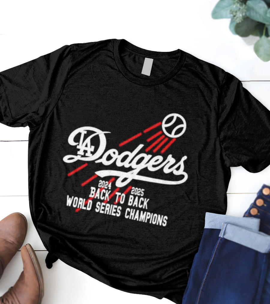 LA Dodgers 2024 2025 Back To Back World Series Champions T-Shirt