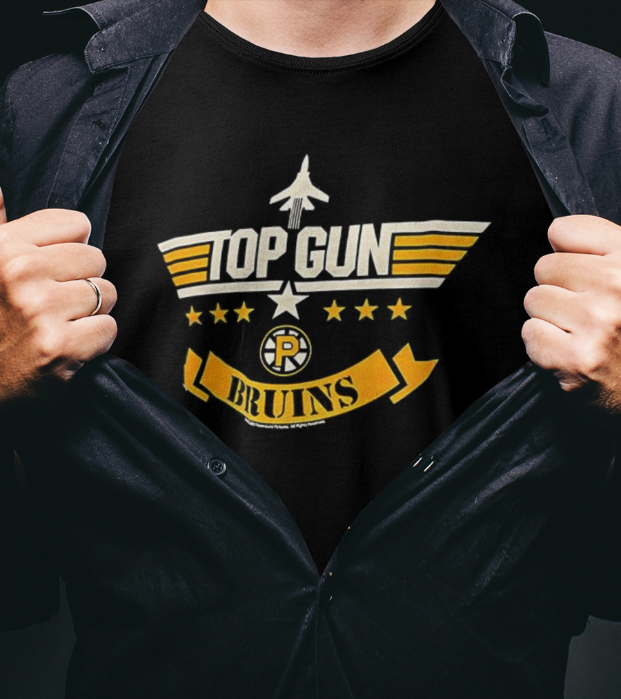 Top Gun Providence Bruins Stars Banner T-Shirt