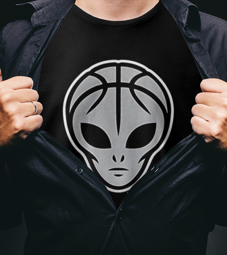 San Antonio Spurs Basketball Alien Head Logo T-Shirt