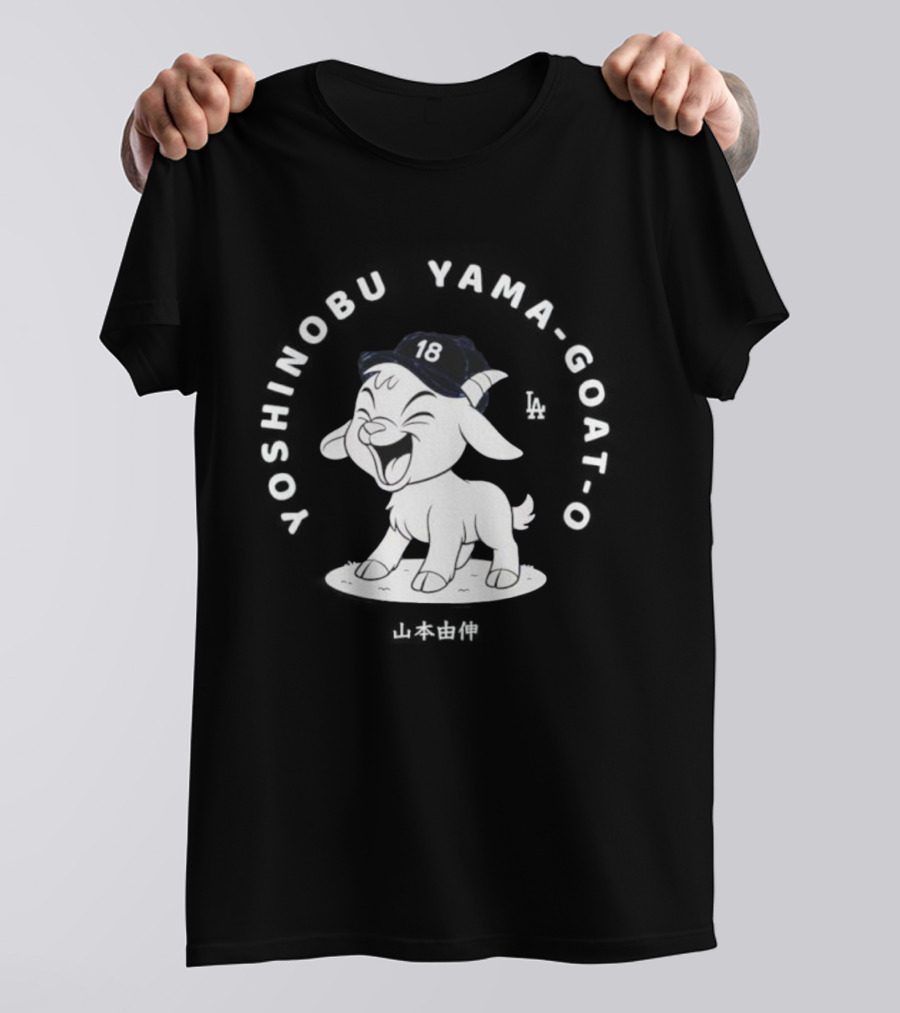 Yoshinobu Yamamoto GOAT 18 Los Angeles Dodgers T-Shirt