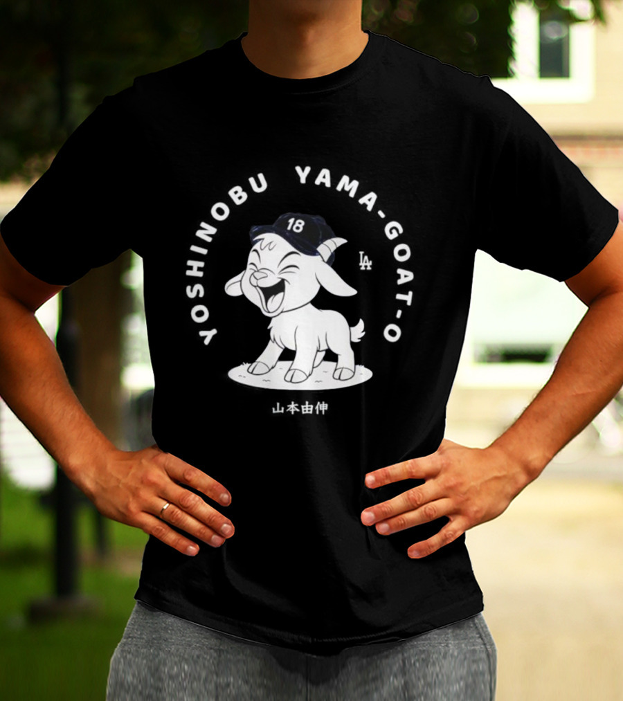 Yoshinobu Yamamoto GOAT 18 Los Angeles Dodgers T-Shirt