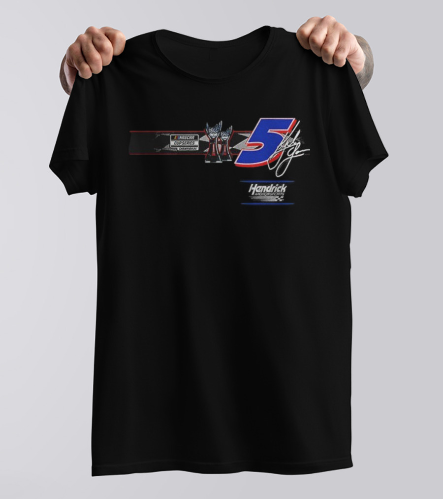 Kyle Larson Hendrick Motorsports NASCAR Cup Series Champion Two-Time Number 5 Car Signature T-Shirt
