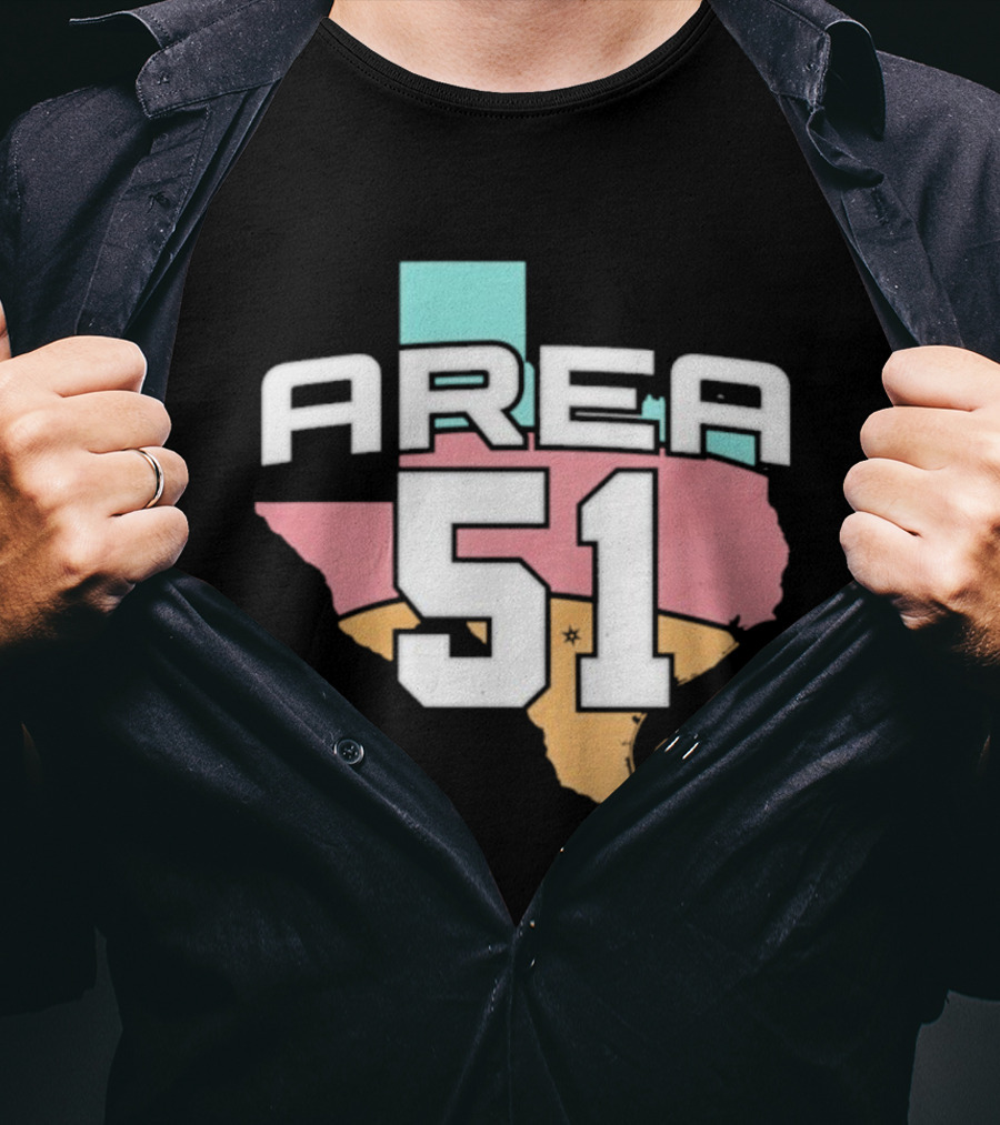 San Antonio Spurs Area 51 Texas Basketball Theme T-Shirt