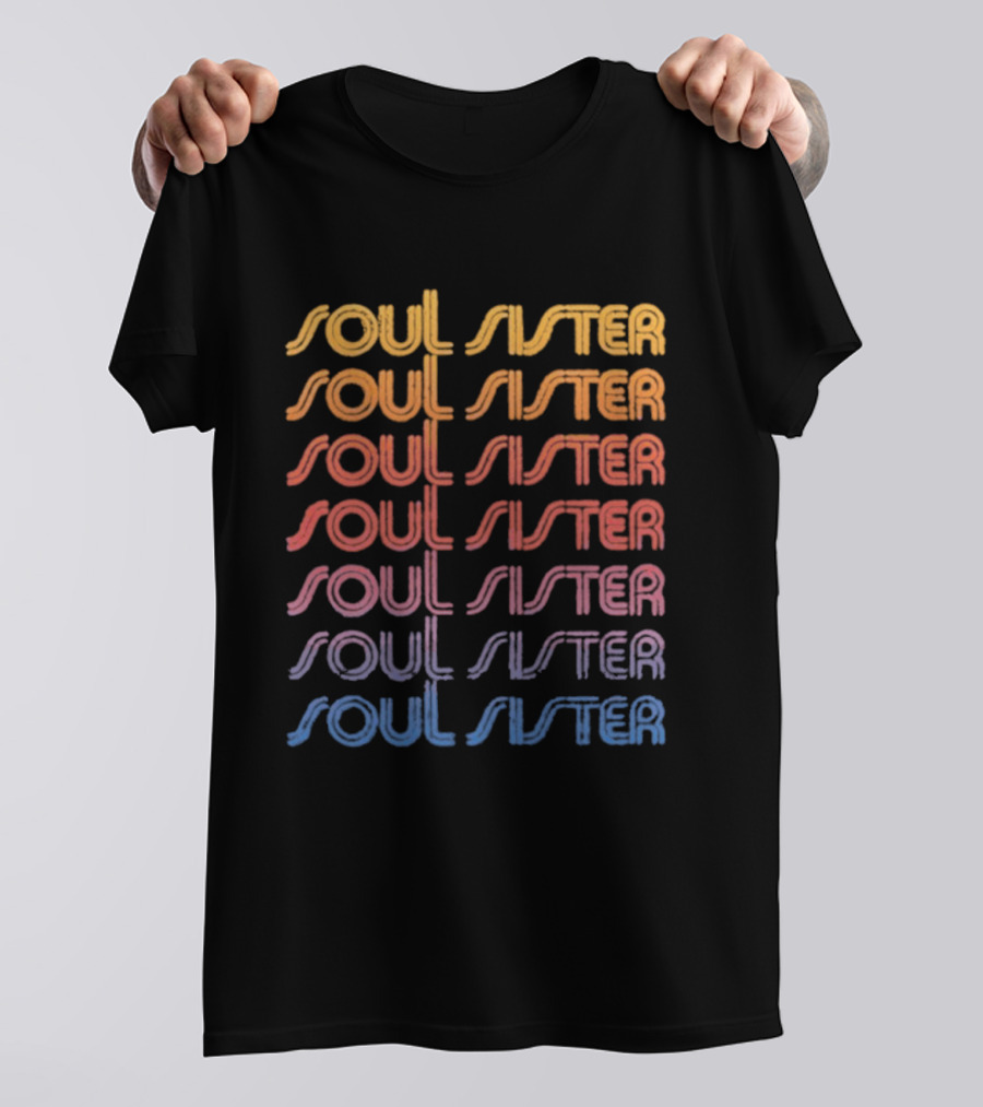 Soul Sister Train Repeat Motivation Multicolor Gradient T-Shirt
