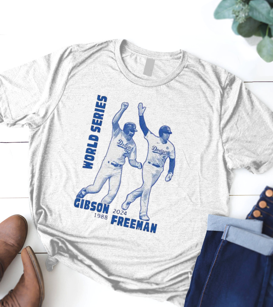 World Series Dodgers Gibson 1988 Freeman 2024 T-Shirt