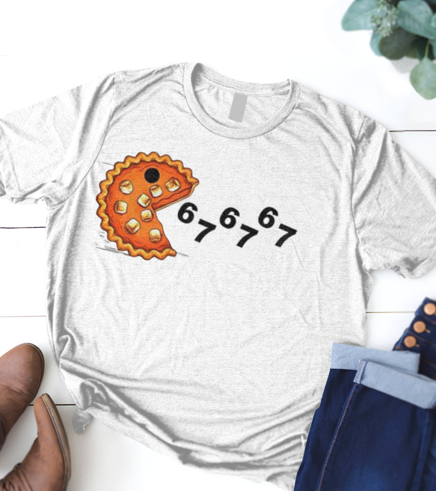 Pacman Pumpkin Pie Eating Ghosts Happy Fall Meme 67 T-Shirt