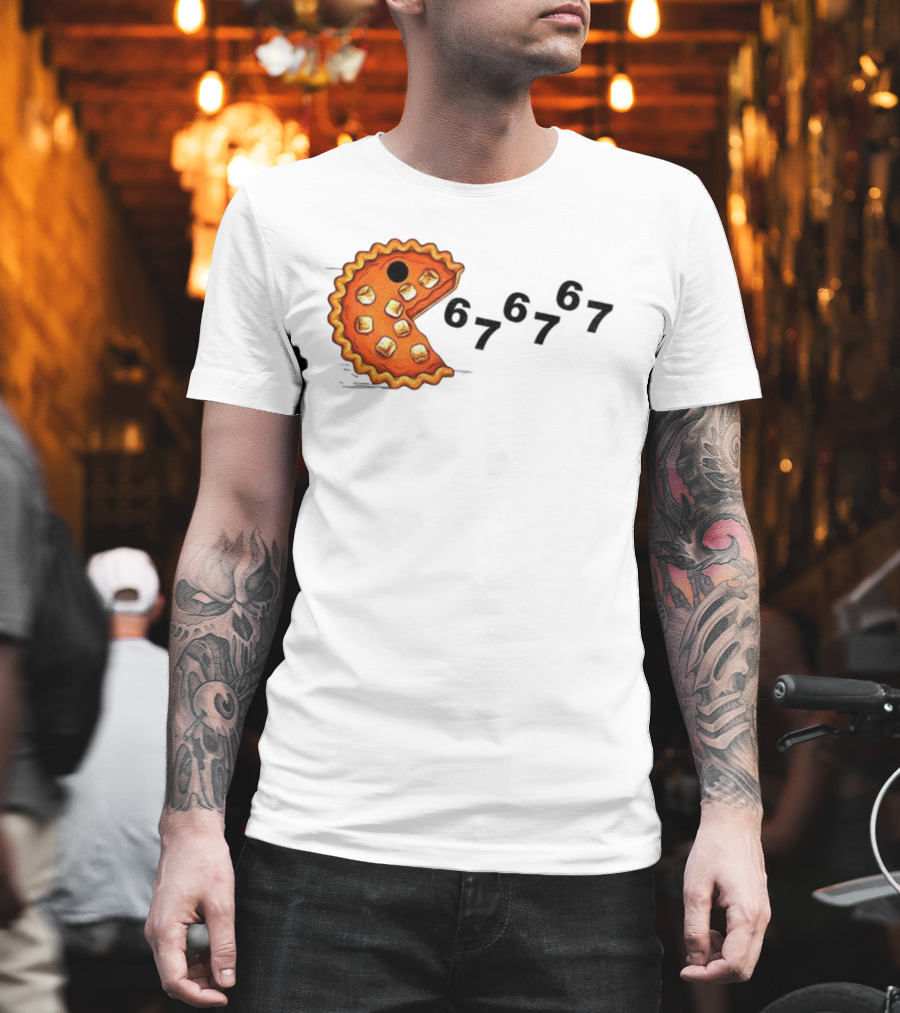 Pacman Pumpkin Pie Eating Ghosts Happy Fall Meme 67 T-Shirt