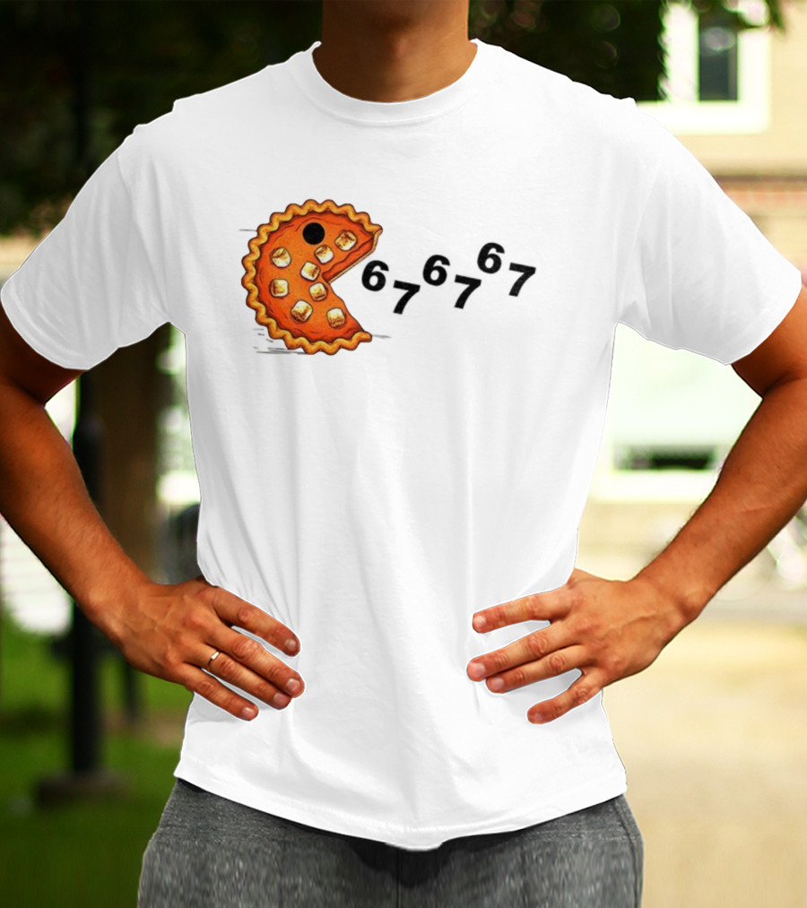 Pacman Pumpkin Pie Eating Ghosts Happy Fall Meme 67 T-Shirt