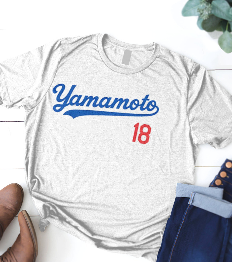 Yamamoto 18 Los Angeles Dodgers MLB Baseball World Champions T-Shirt