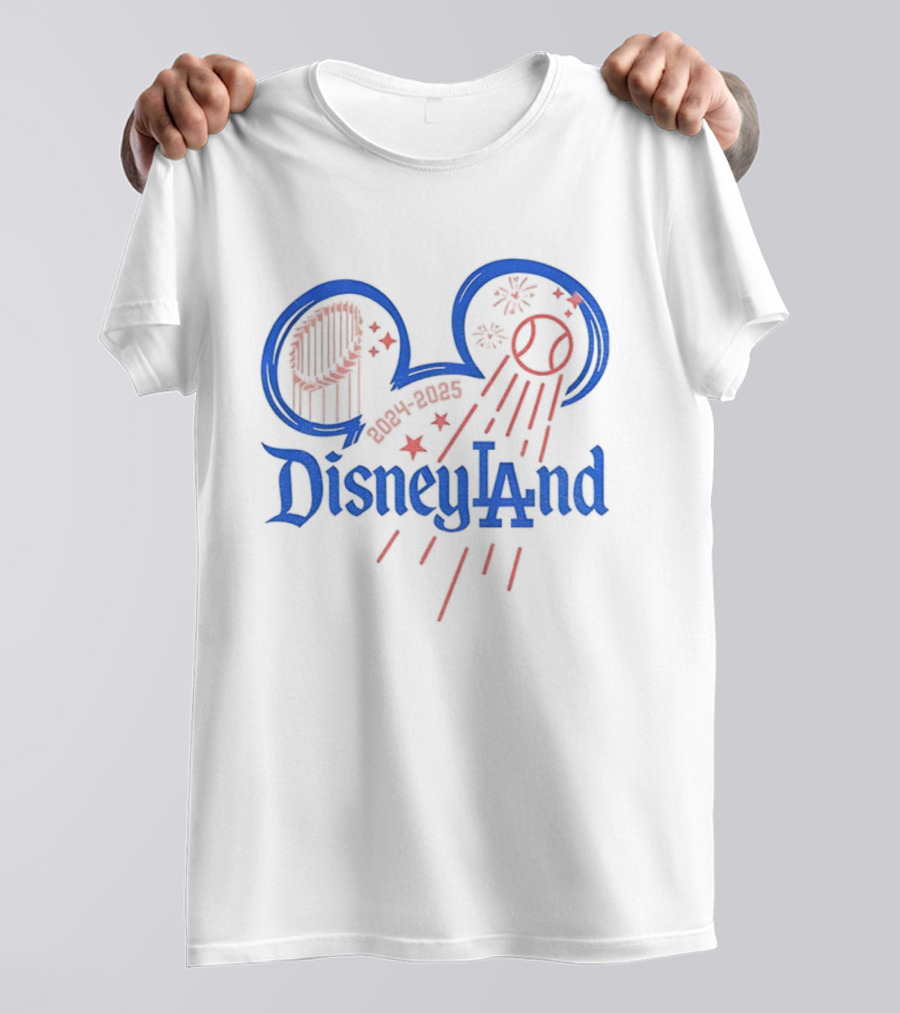 Disneyland Los Angeles Dodgers Baseball Champions Back 2 Back 2024-2025 T-Shirt