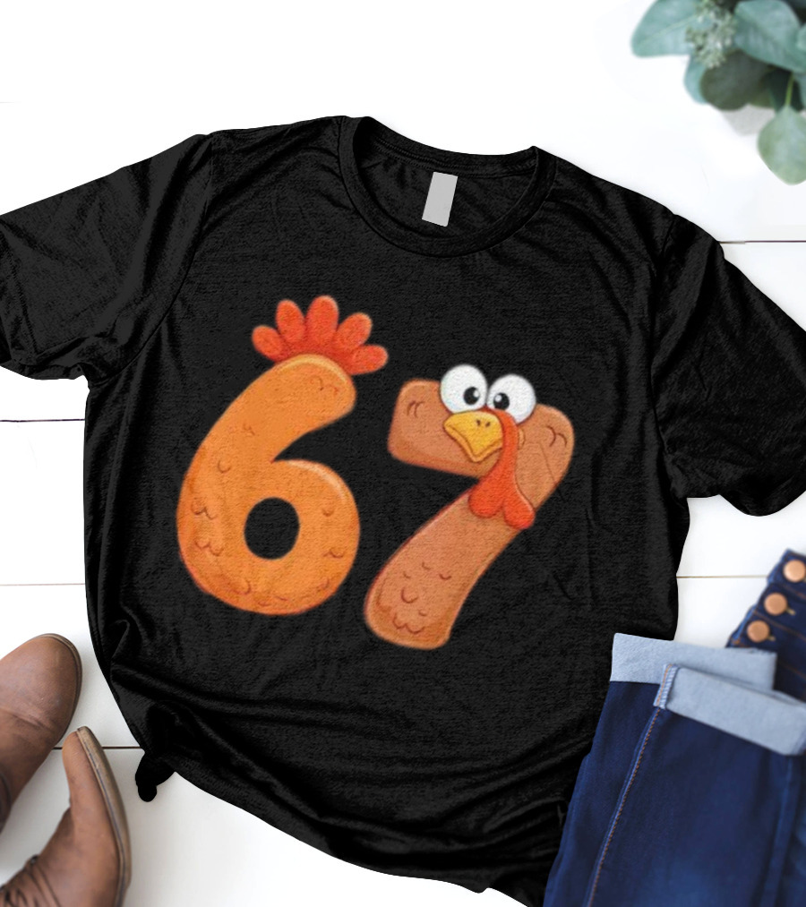67 Thanksgiving Turkey Cool Fall Farm Fun T-Shirt
