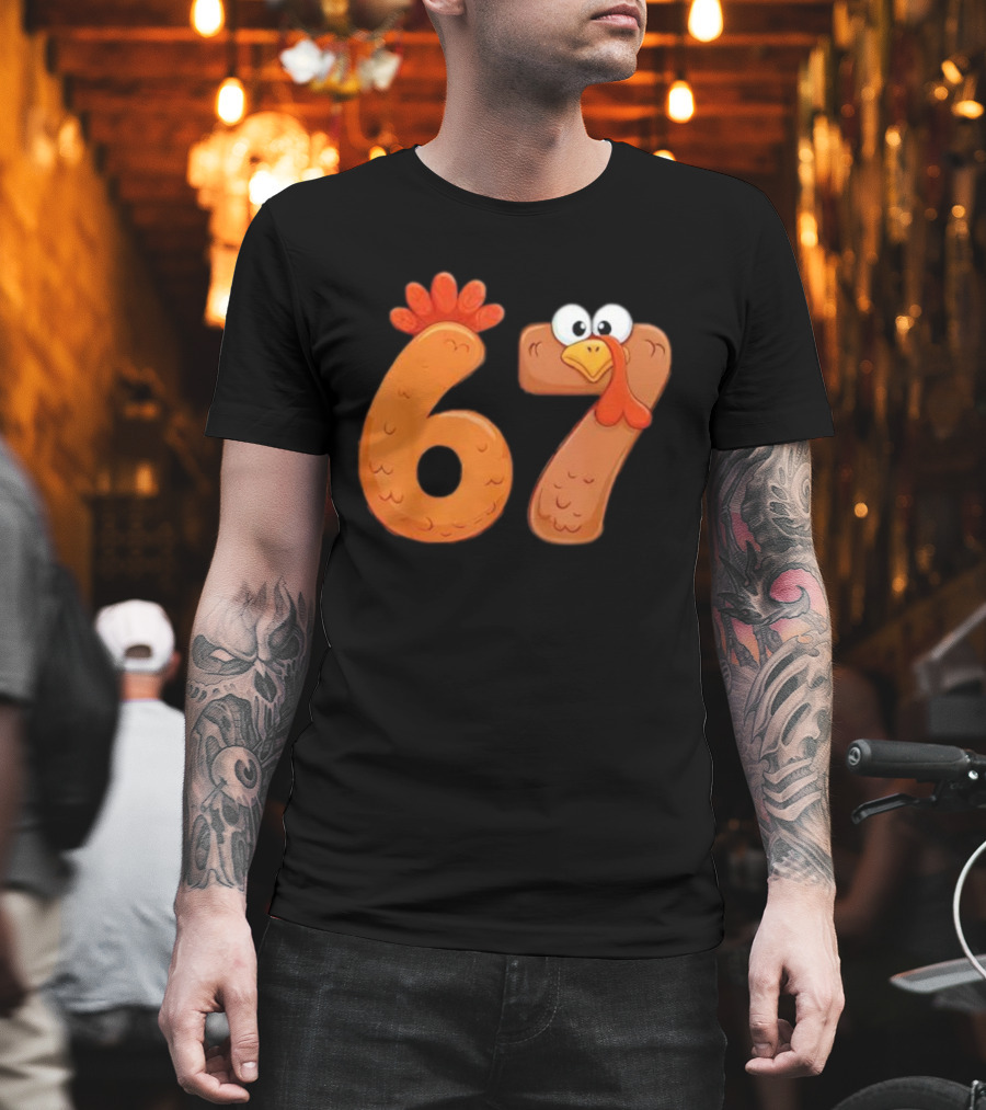 67 Thanksgiving Turkey Cool Fall Farm Fun T-Shirt