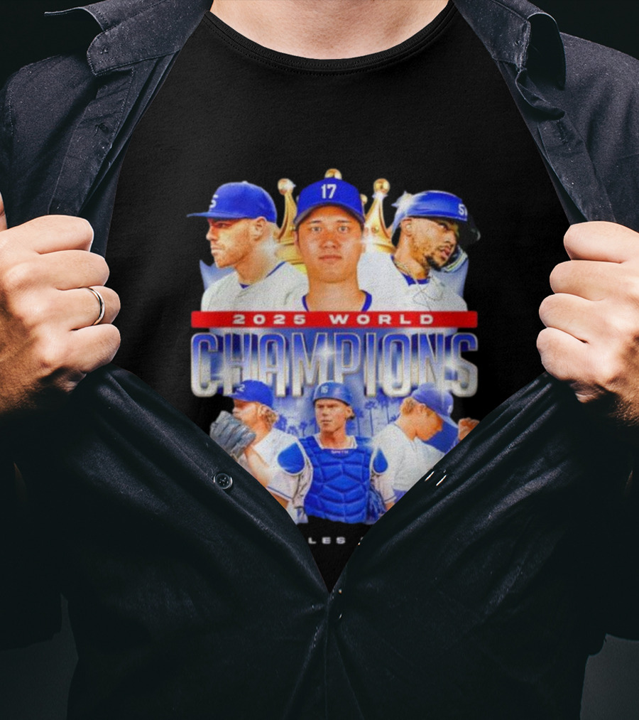 2025 World Champions Los Angeles Baseball Series T-Shirt