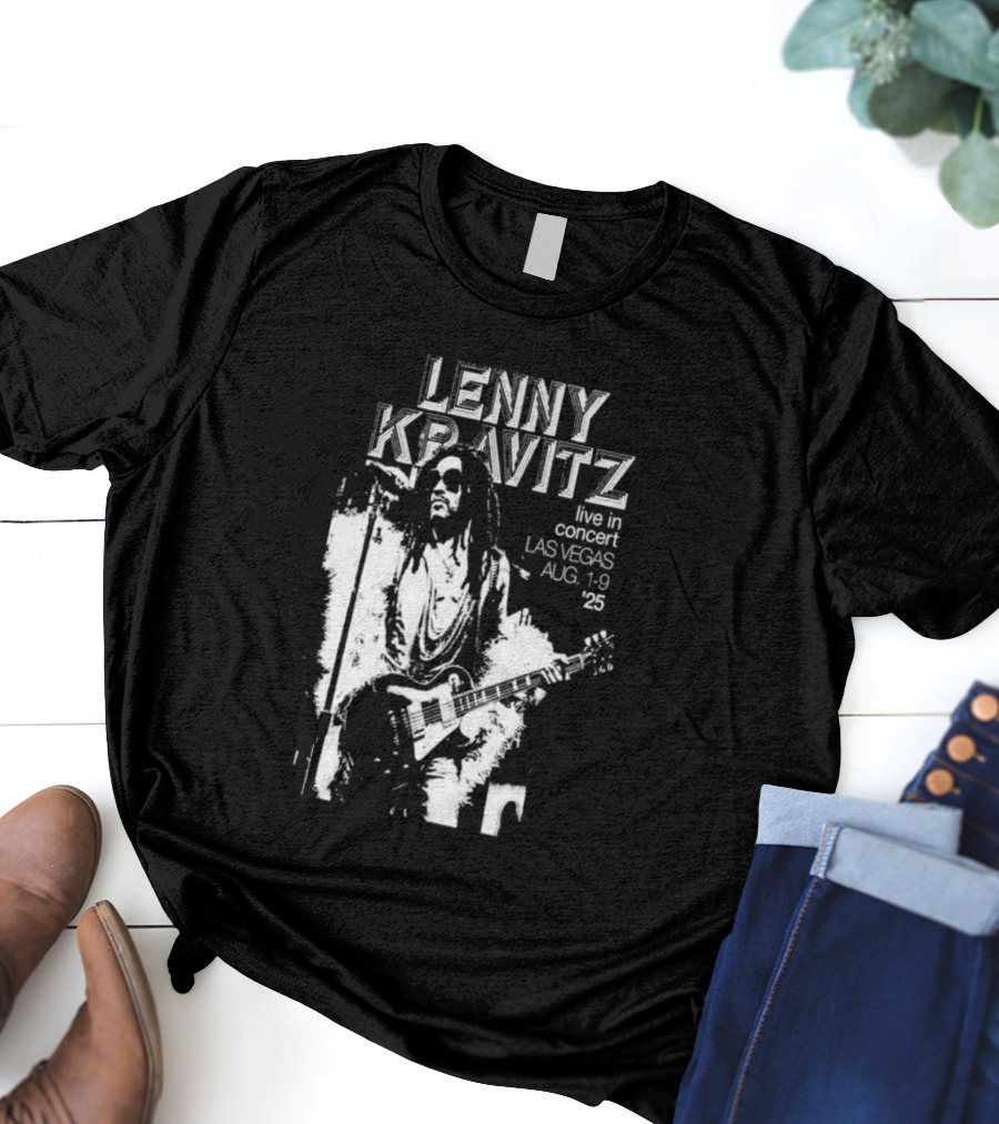 Lenny Kravitz Live In Concert Las Vegas Aug 10 2025 Tour T-Shirt