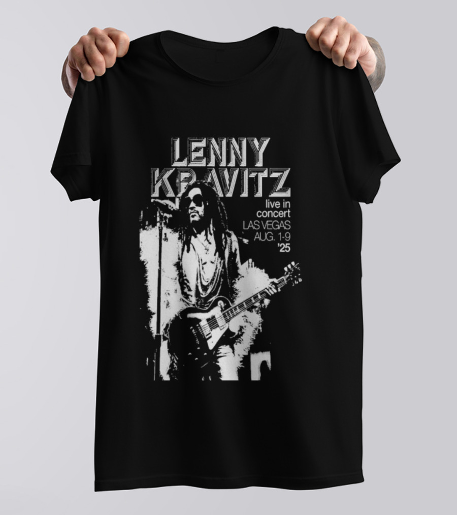 Lenny Kravitz Live In Concert Las Vegas Aug 10 2025 Tour T-Shirt