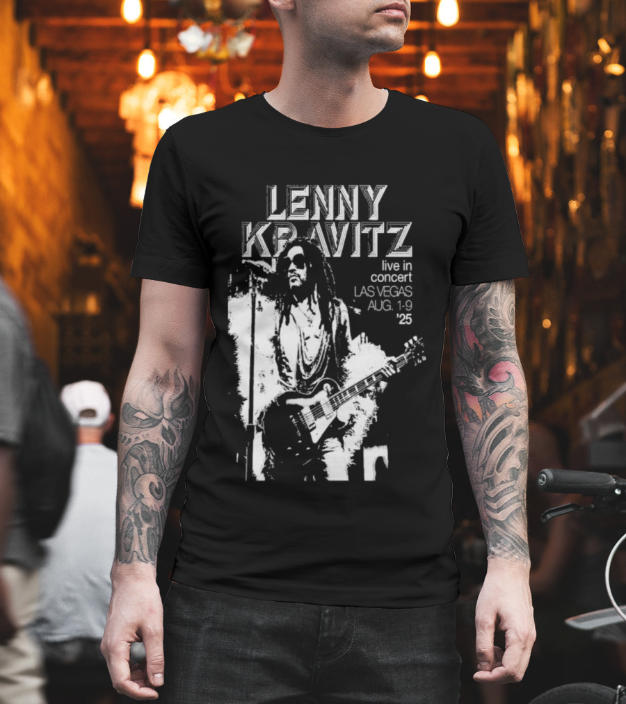 Lenny Kravitz Live In Concert Las Vegas Aug 10 2025 Tour T-Shirt
