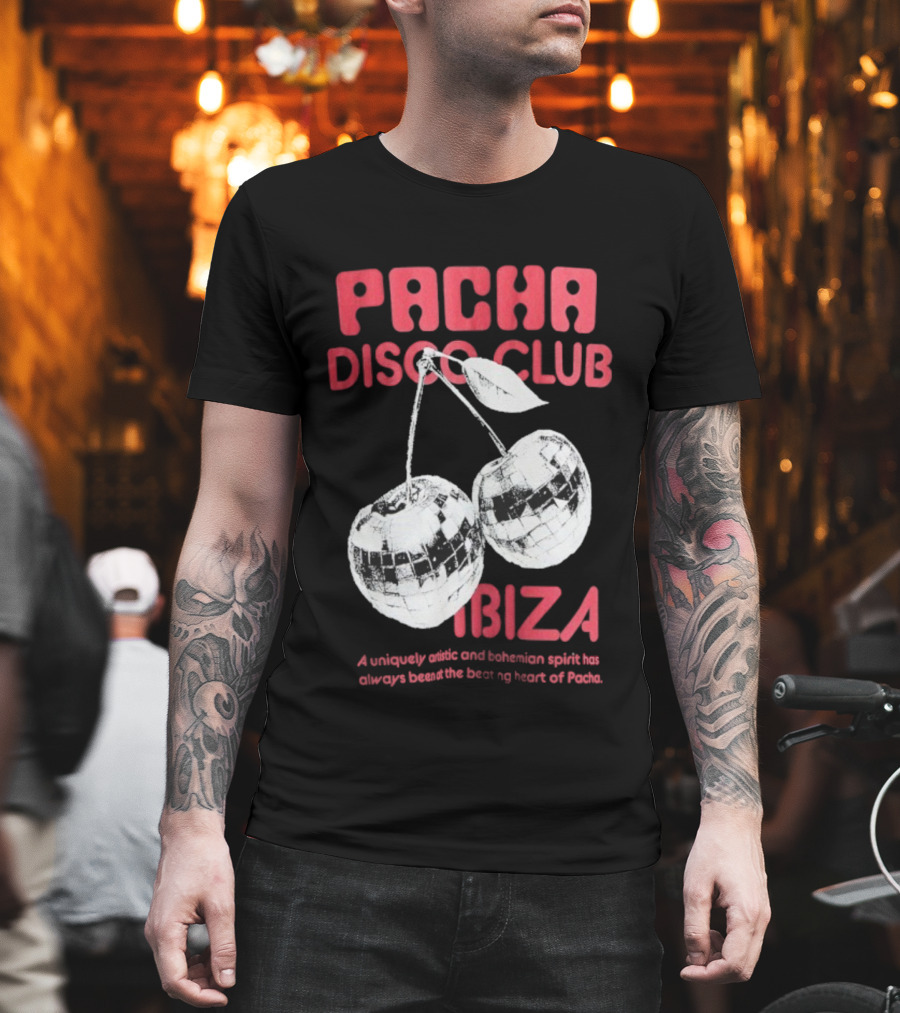Pacha Disco Club Ibiza Cherry Mirror Balls Unique Vibe T-Shirt