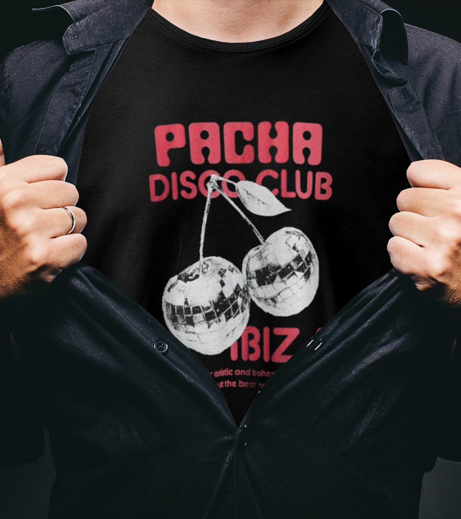 Pacha Disco Club Ibiza Cherry Mirror Balls Unique Vibe T-Shirt